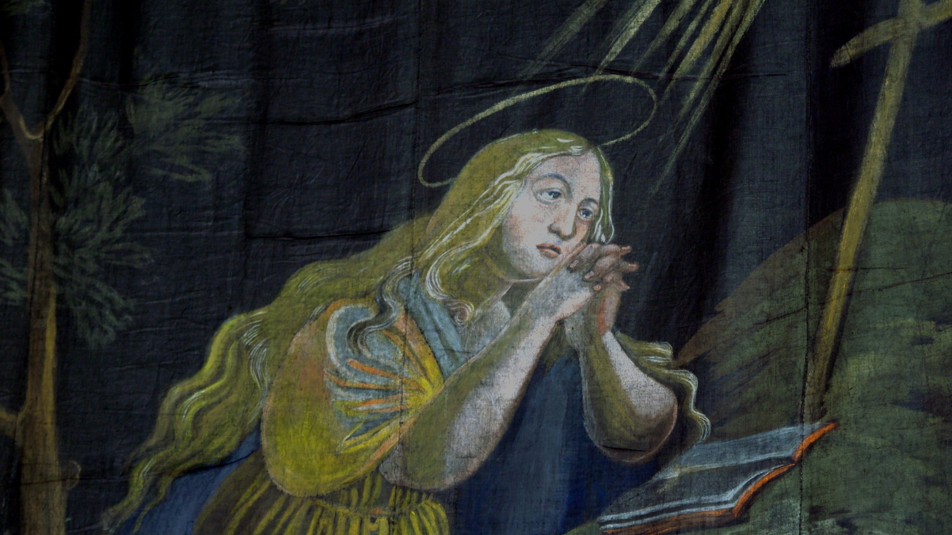 postać modlącej się Marii Magdaleny w zbliżeniu